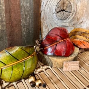 Brazalete de hoja frutal colores terrosos u ocres